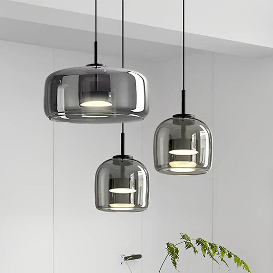 Luminaire Suspendu Verre Clair | Décoration Intérieure Élégante - Foivo