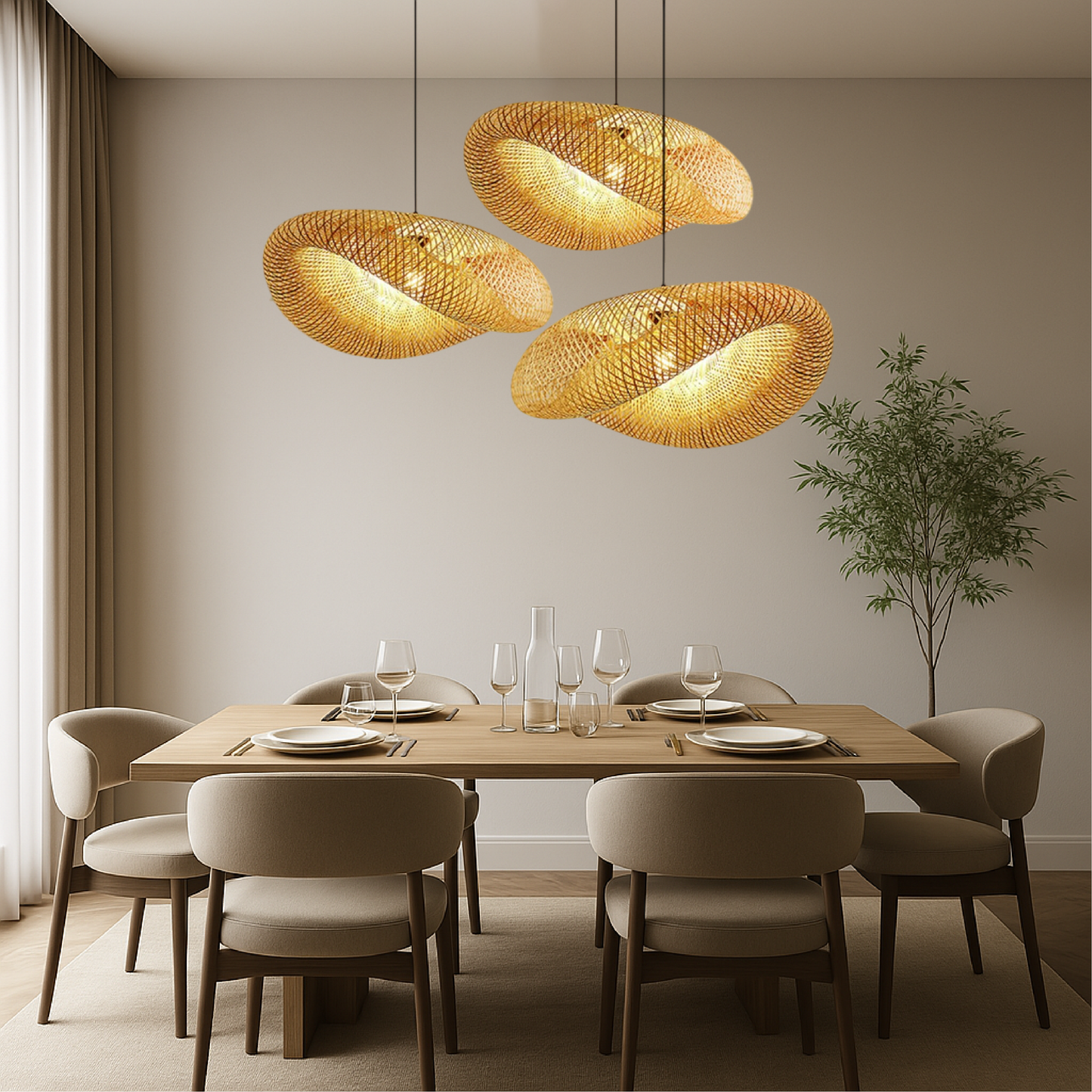 Lampe Suspendue bambou Chaleureuse