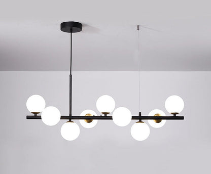 Lustre Élégant Salle à Manger Verre Métal