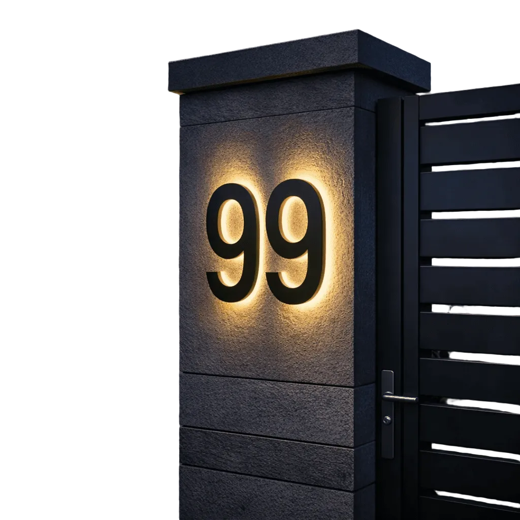 Numéro de maison LED Personnalisable Moderne Lumineux - Foivo