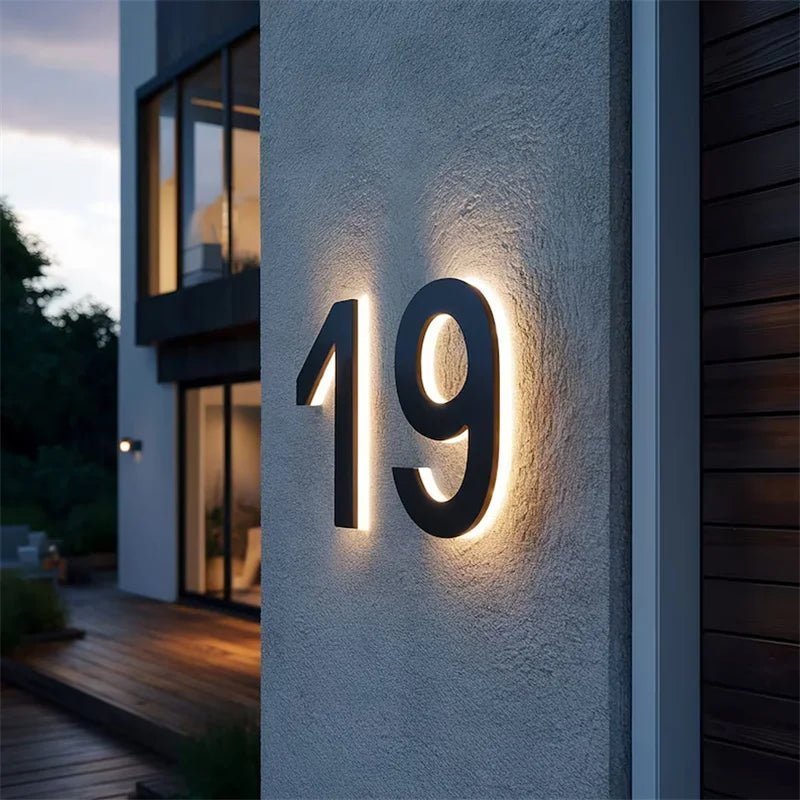 Numéros de Maison LED Personnalisables Modernes 1