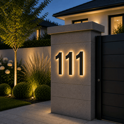 Numéros de Maison LED Personnalisables Modernes 1