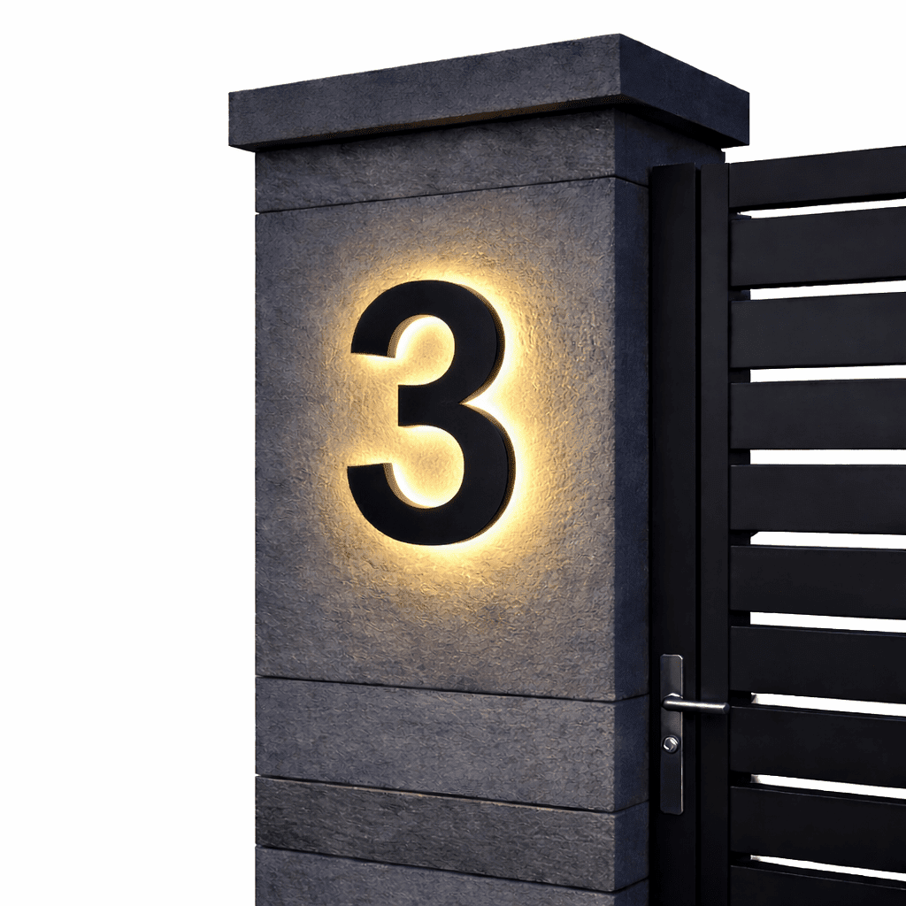 Numéros de Maison LED Personnalisables Modernes 11