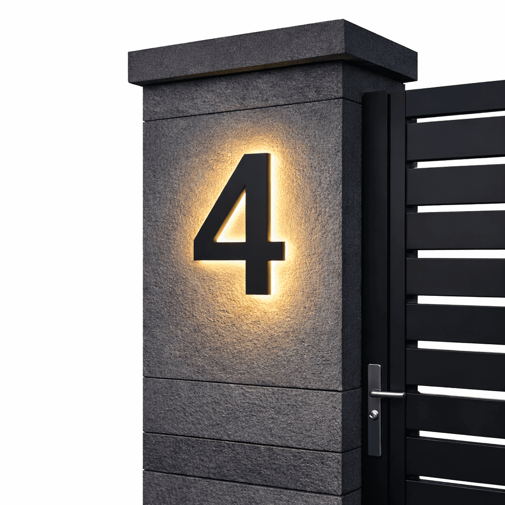 Numéros de Maison LED Personnalisables Modernes 12