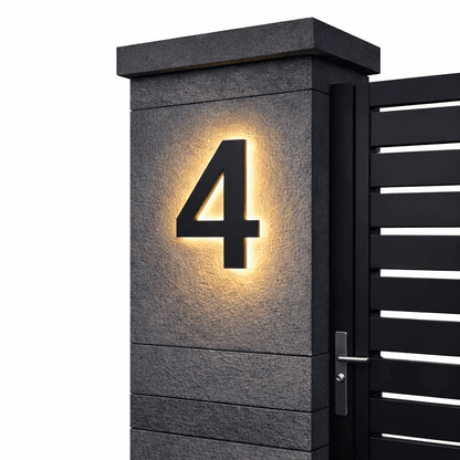 Numéros de Maison LED Personnalisables Modernes 12