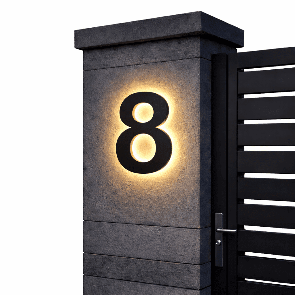 Numéros de Maison LED Personnalisables Modernes 13