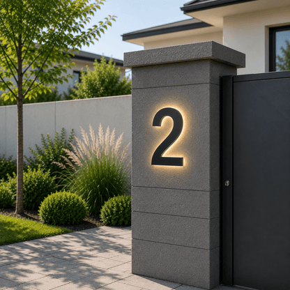 Numéros de Maison LED Personnalisables Modernes 2