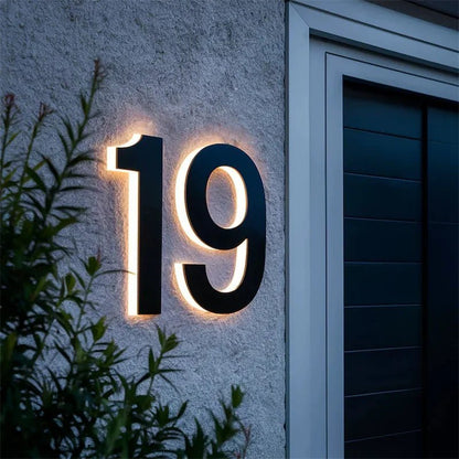 Numéros de Maison LED Personnalisables Modernes 3