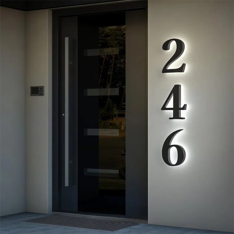 Numéros de Maison LED Personnalisables Modernes 4