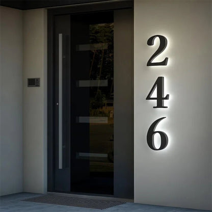 Numéros de Maison LED Personnalisables Modernes 4