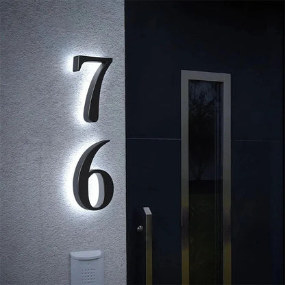 Numéros de Maison LED Personnalisables Modernes 5
