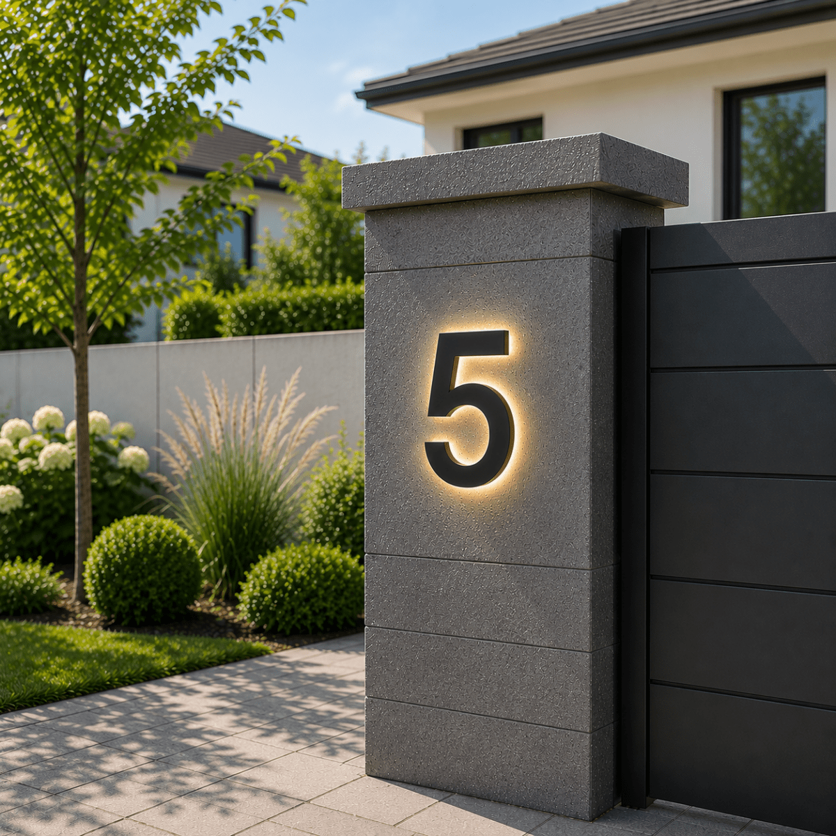 Numéros de Maison LED Personnalisables Modernes 5