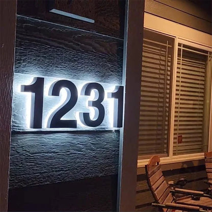 Numéros de Maison LED Personnalisables Modernes 6
