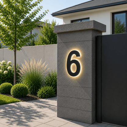 Numéros de Maison LED Personnalisables Modernes 6