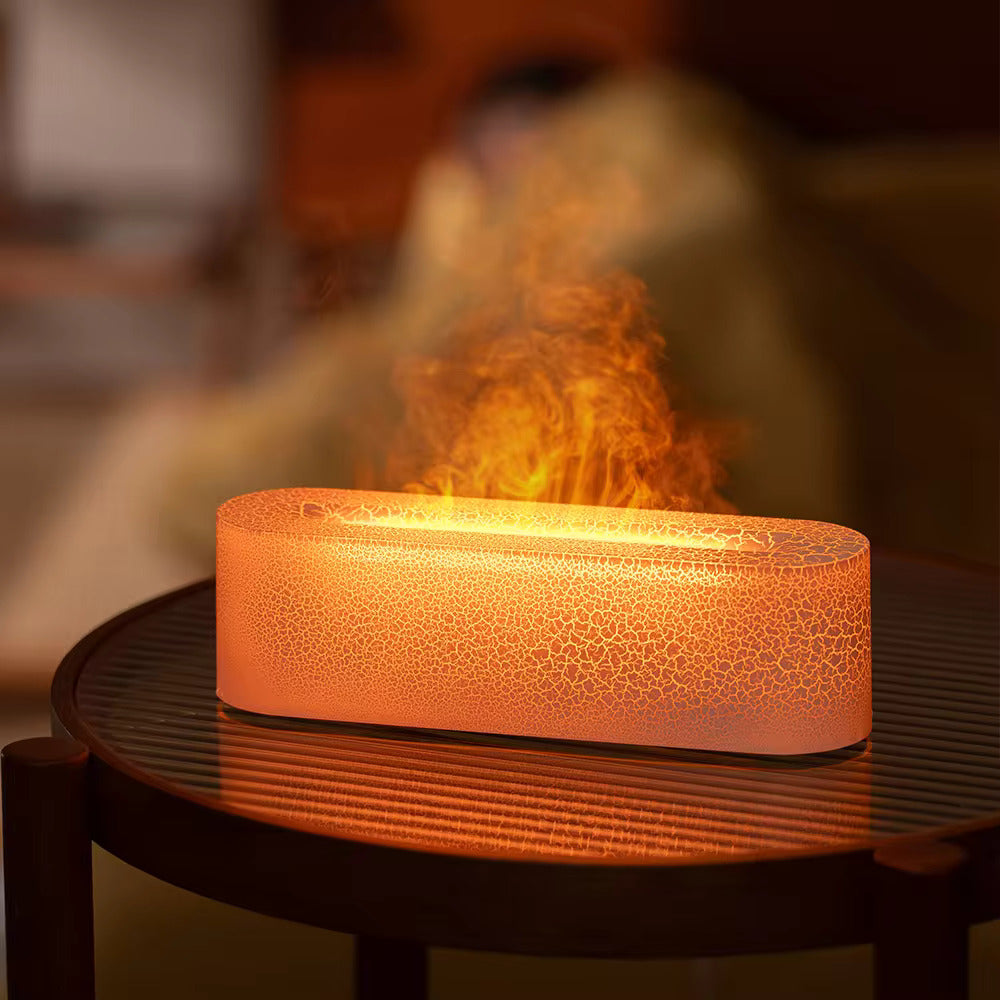 Lampe d'ambiance à effet flamme avec diffuseur d'aromathérapie - BlxckFR