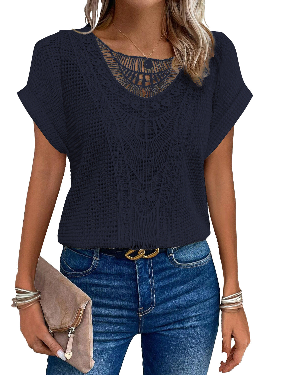 Blouse Féminine Tricotée Chaude pour Tous les Jours