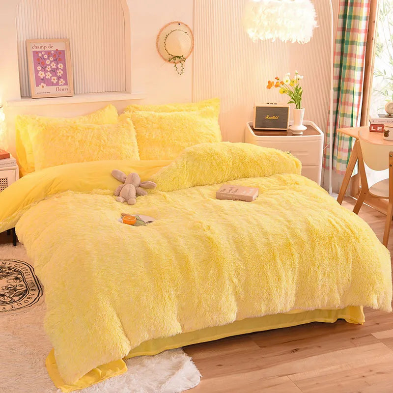 Ensemble de Duvet en Velours Doux et Chaud pour la Maison