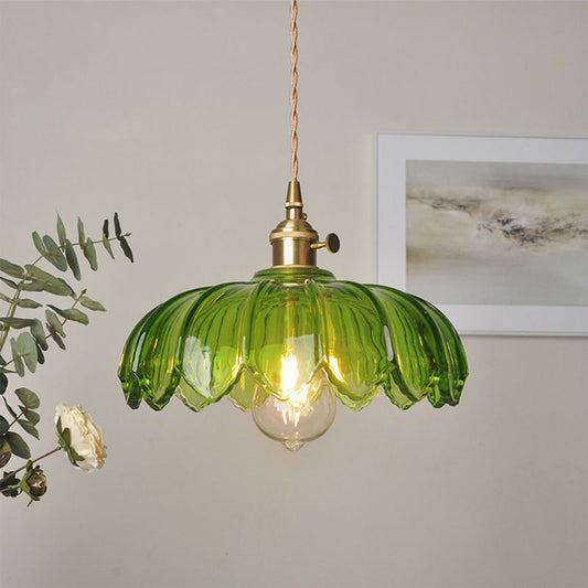 Lampe Suspendue Élégante en Verre et Cuivre - Foivo