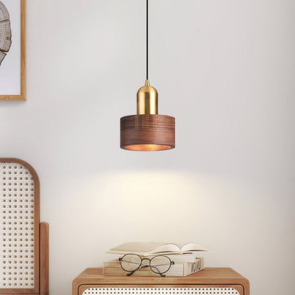 Lampe Suspendue Élégante en Métal et Bois avec LED - Foivo