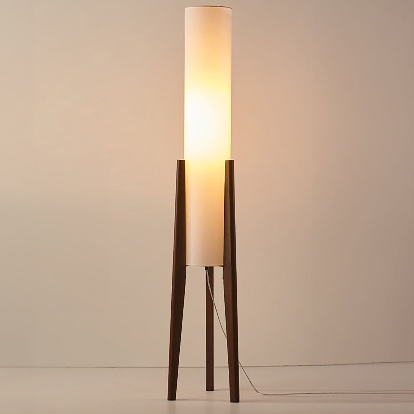 Lampe Bois Chic Scandinave avec Abat-jour Textile - Foivo