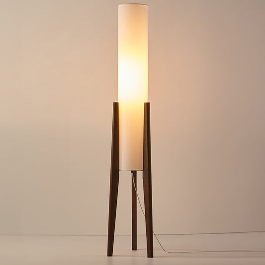 Lampe Bois Chic Scandinave avec Abat-jour Textile - Foivo