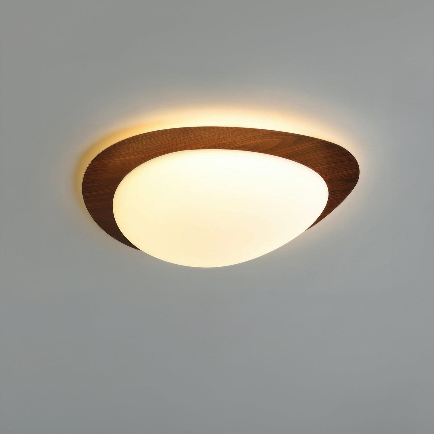 Lampe Plafond Bois Clair Élégante LED