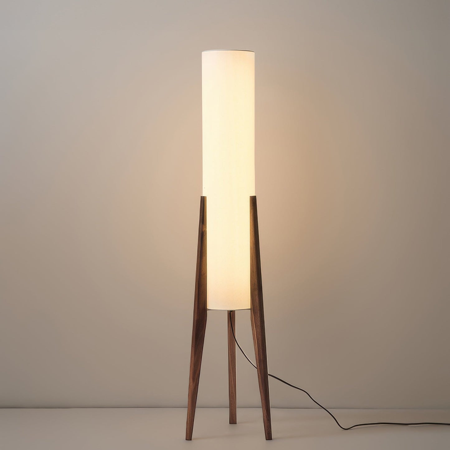Lampe Bois Chic Scandinave avec Abat-jour Textile