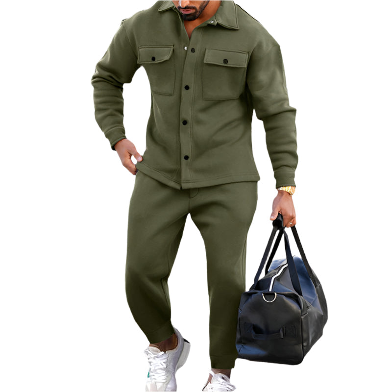 Costume Hiver Homme - Veste Longue et Pantalon Chaud