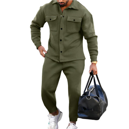 Costume Hiver Homme - Veste Longue et Pantalon Chaud