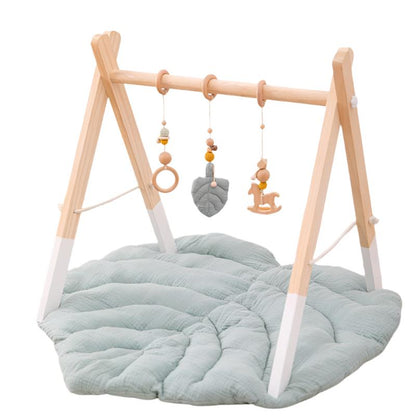 Tapis de Jeu Bebe Coloré avec Jouets en Bois Doux - BlxckFR