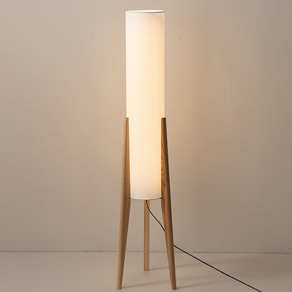 Lampe Bois Chic Scandinave avec Abat-jour Textile