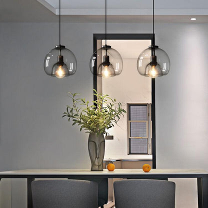 Lumière Suspendue en Verre Fumé - Lampe Plafond Élégante Réglable - Foivo