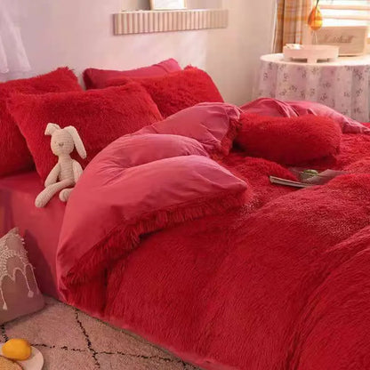 Ensemble de Duvet en Velours Doux et Chaud pour la Maison
