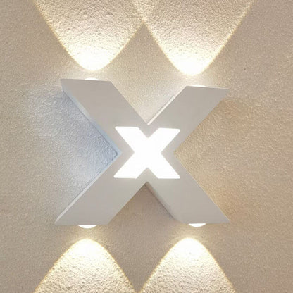 Lampe Murale LED Design X | Éclairage Extérieur Robuste