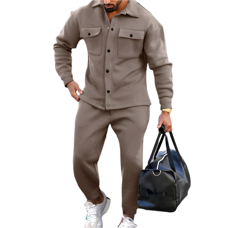 Costume Hiver Homme - Veste Longue et Pantalon Chaud