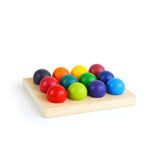 Jeux d'Enfants Bois Coloré - Puzzle Éducatif Arc-en-Ciel - BlxckFR