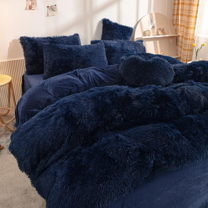 Ensemble de Duvet en Velours Doux et Chaud pour la Maison