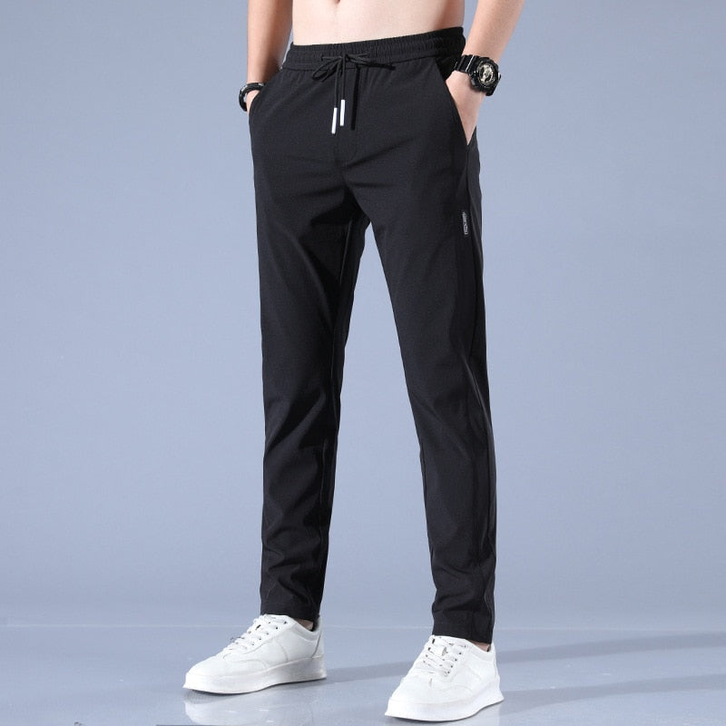 Pantalon Chino Homme Élégant Taille Affûtée