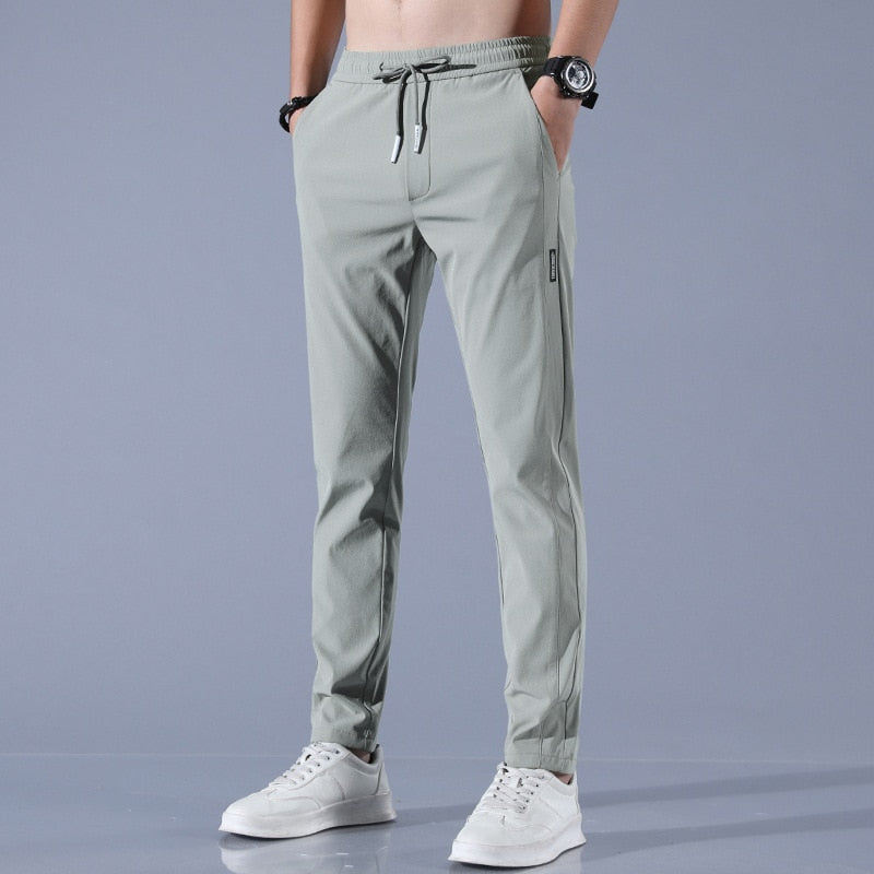 Pantalon Chino Homme Élégant Taille Affûtée