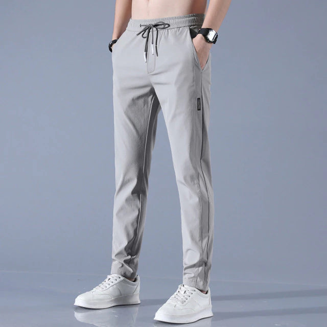 Pantalon Chino Homme Élégant Taille Affûtée