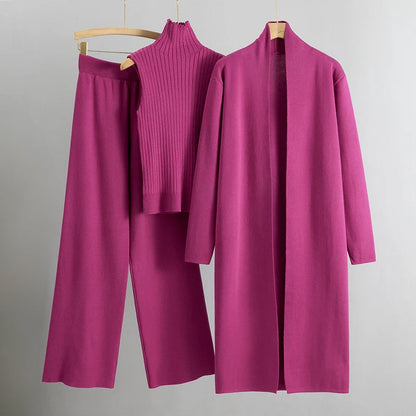 Ella - Costume Élégant, Manteau Long avec Pantalon Large