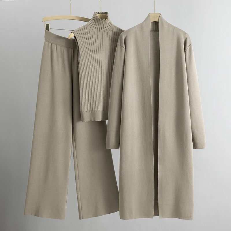 Ella - Costume Élégant, Manteau Long avec Pantalon Large - BlxckFR