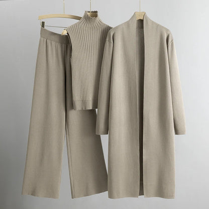 Ella - Costume Élégant, Manteau Long avec Pantalon Large - BlxckFR