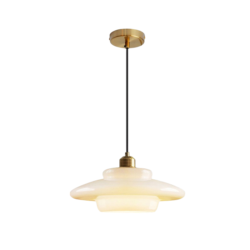 Lampe Suspendue Verre Laiteux Élégante