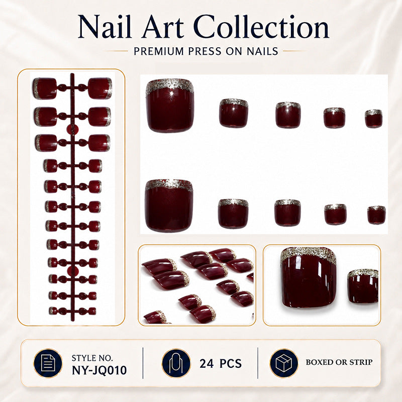 Ongles Artificiels Femme Style Brillant et Polyvalent 0