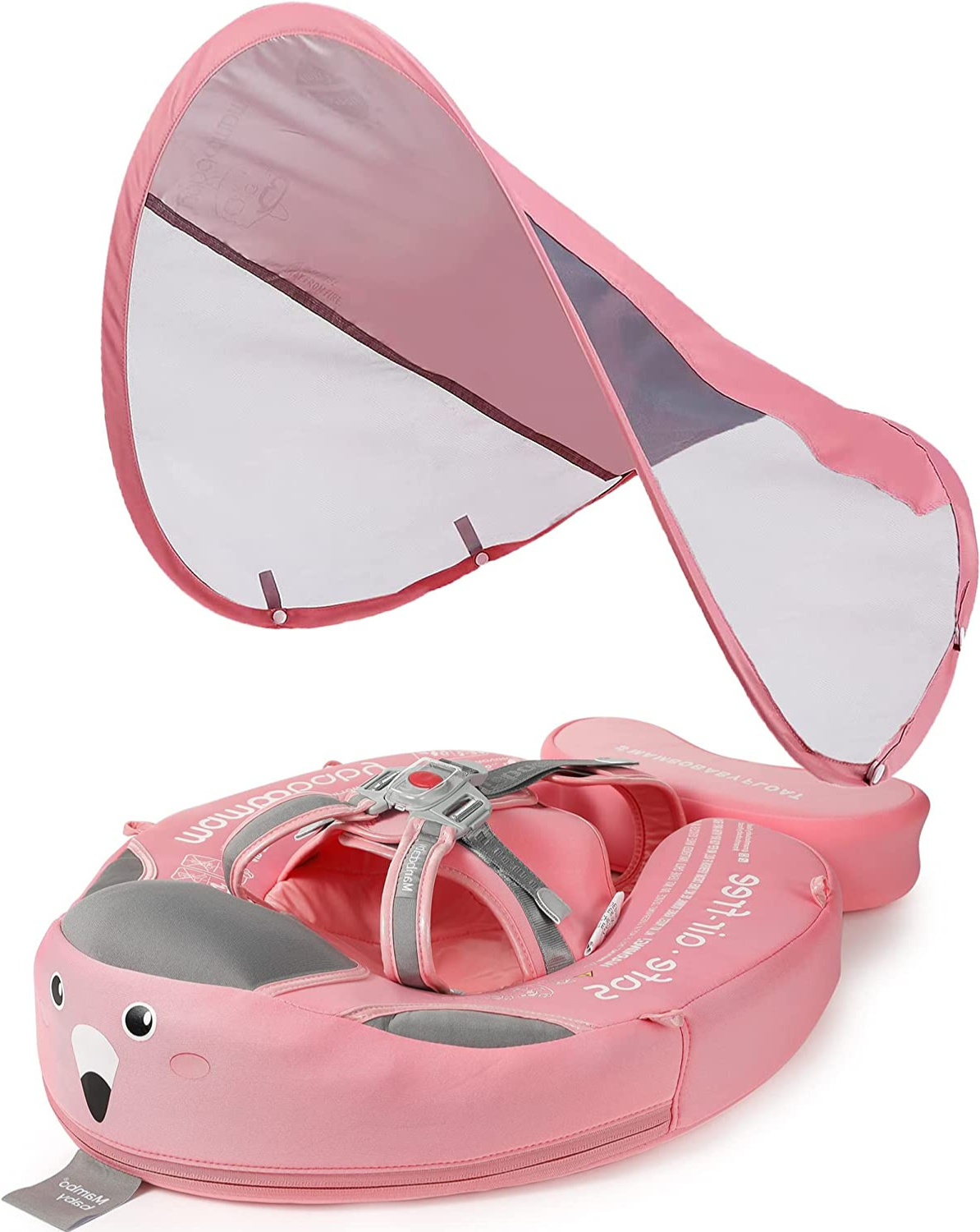 Anneau de natation avec parasol de protection