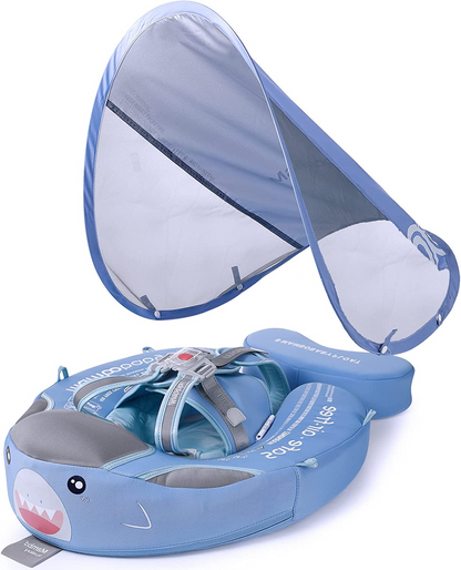 Anneau de natation avec parasol de protection