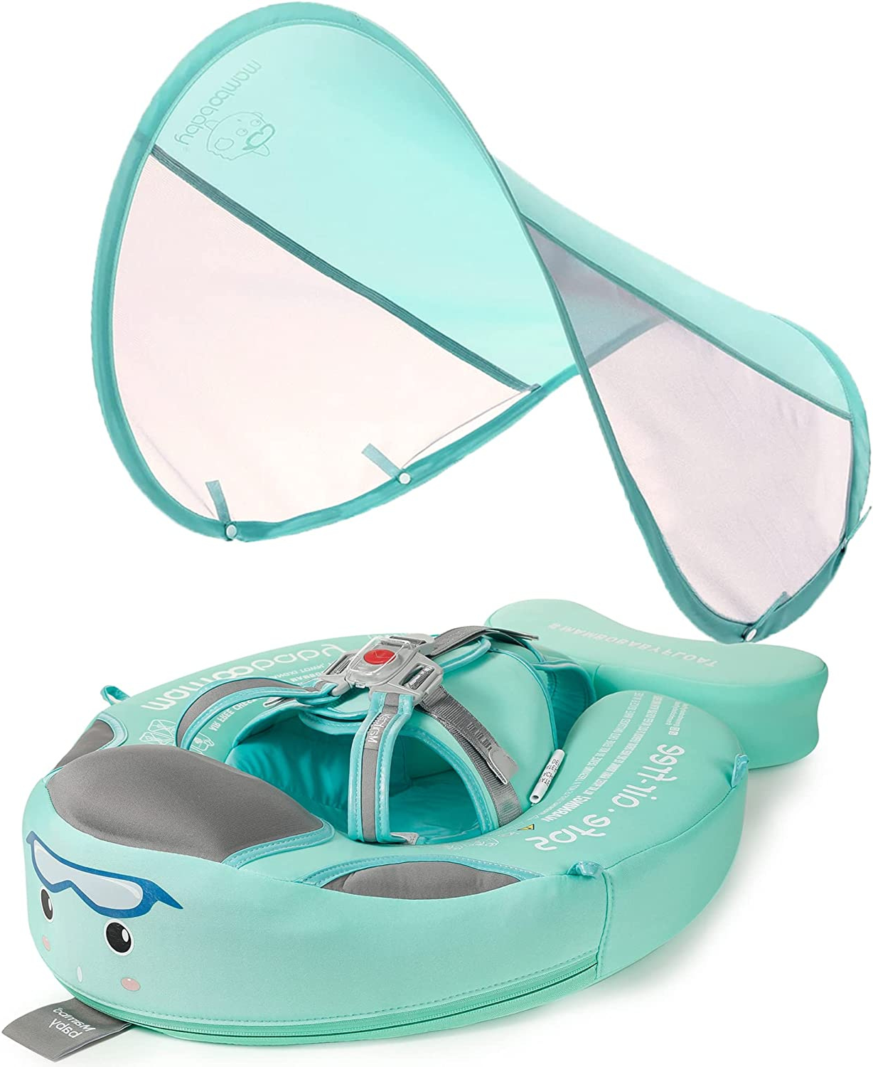Anneau de natation avec parasol de protection - BlxckFR