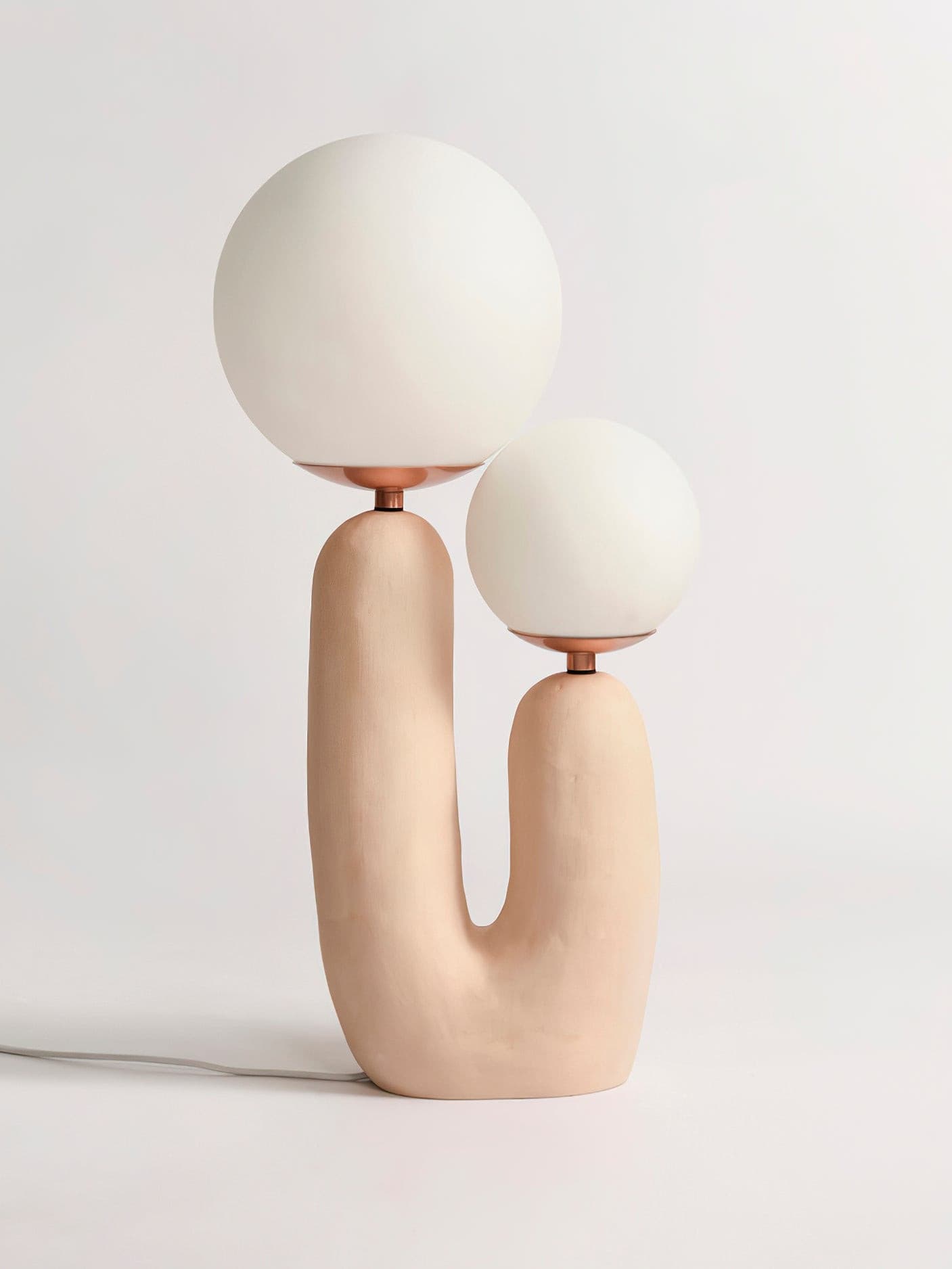 Lampe de Table en Terre Cuite Décorative avec Réglage de Lumière