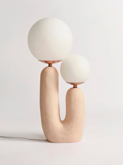 Lampe de Table en Terre Cuite Décorative avec Réglage de Lumière